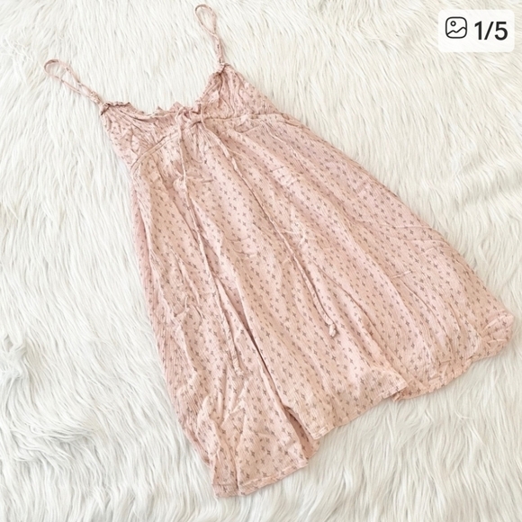 Papermoon Pink Silver Star 100% Rayon Camisole Sun Dress Size Large - Picture 1 of 10